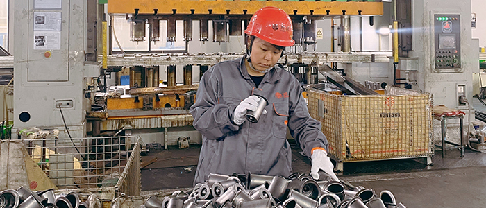 General Manager Coming to Production Line to Control Product Quality 